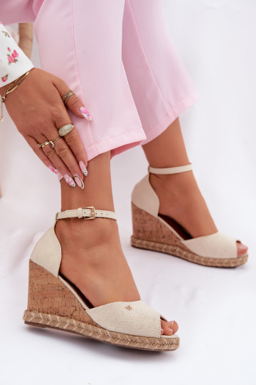 Moteriškos basutės su platforma Su Braid INrangler 20261086.06V dramblio kaulo spalvos