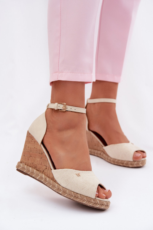 Moteriškos basutės su platforma Su Braid INrangler 20261086.06V dramblio kaulo spalvos