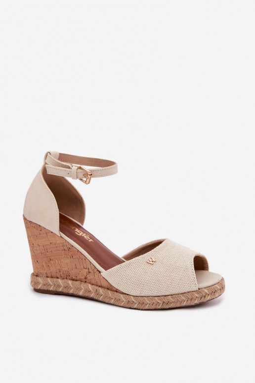 Moteriškos basutės su platforma Su Braid INrangler 20261086.06V dramblio kaulo spalvos