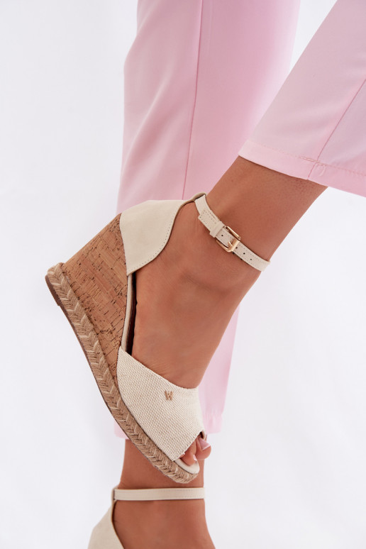 Moteriškos basutės su platforma Su Braid INrangler 20261086.06V dramblio kaulo spalvos