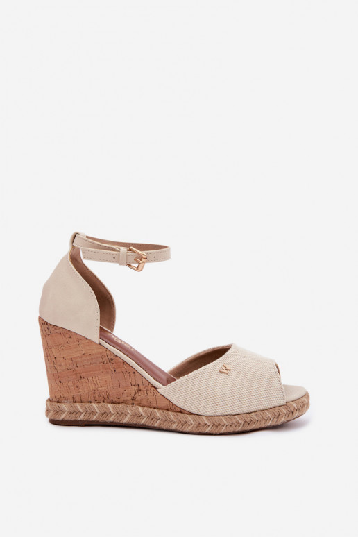 Moteriškos basutės su platforma Su Braid INrangler 20261086.06V dramblio kaulo spalvos