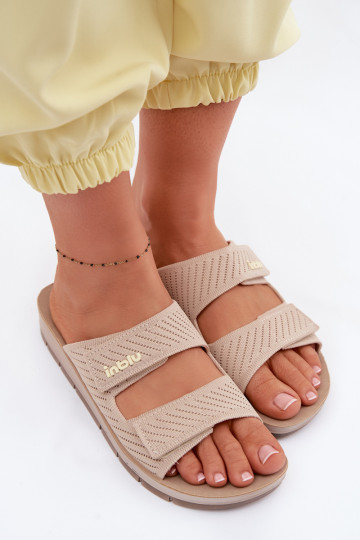 Moteriškos šlepetės INBLU AG000015 smėlio spalvos 2