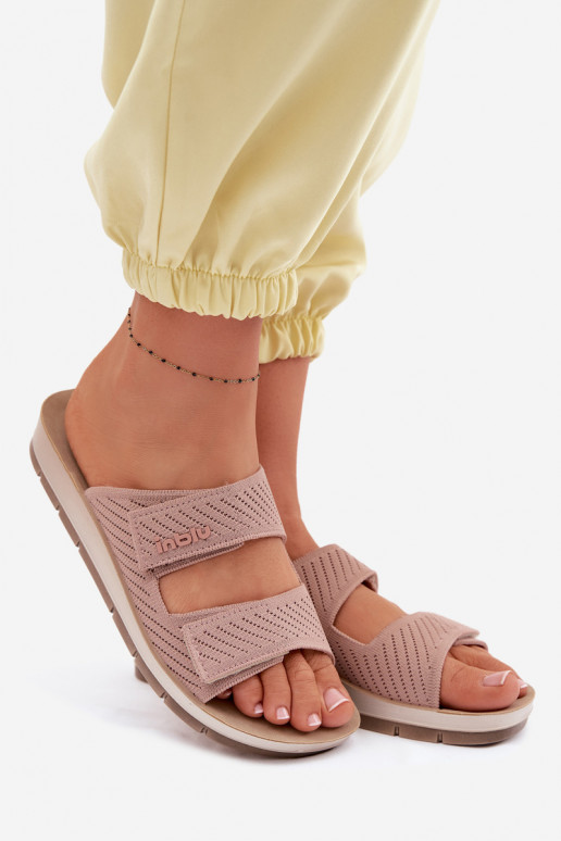 Moteriškos šlepetės INBLU AG000015 rožinės spalvos