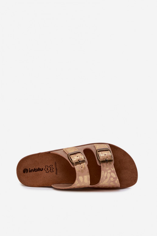 Moteriškos šlepetės su sagtimis Inblu CP000063 smėlio spalvos