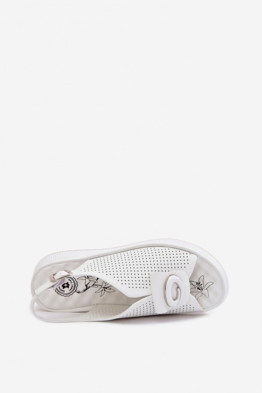 Moteriškos basutės Moteriškas Su puošniais Detalem baltos spalvos Deliva