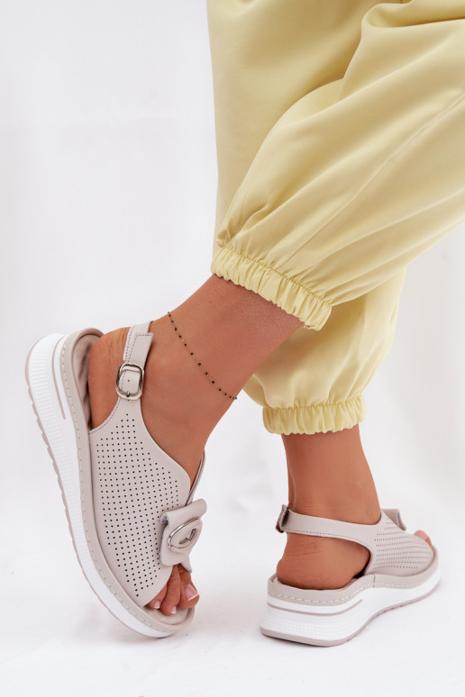 Moteriškos basutės Moteriškas Su puošniais Detalem pilkos spalvos Deliva