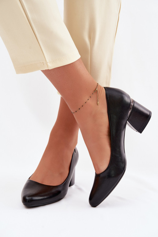 Bateliai su kulniukais Vinceza 62292 juodos spalvos