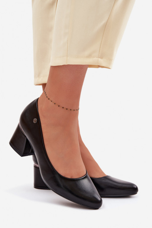 Bateliai su kulniukais Vinceza 62292 juodos spalvos