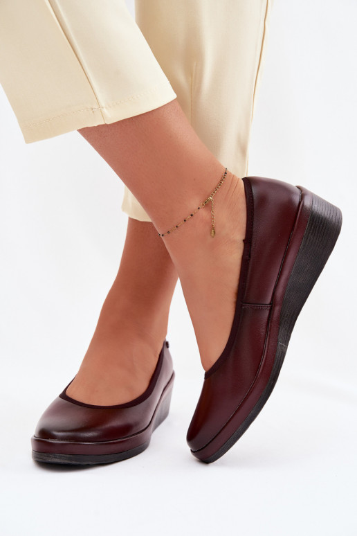 Oda batai Moteriškas su platforma Vinceza 39987 bordo spalvos