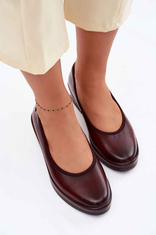 Oda batai Moteriškas su platforma Vinceza 39987 bordo spalvos