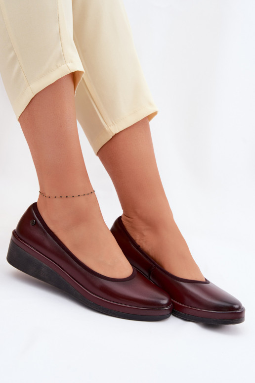 Oda batai Moteriškas su platforma Vinceza 39987 bordo spalvos