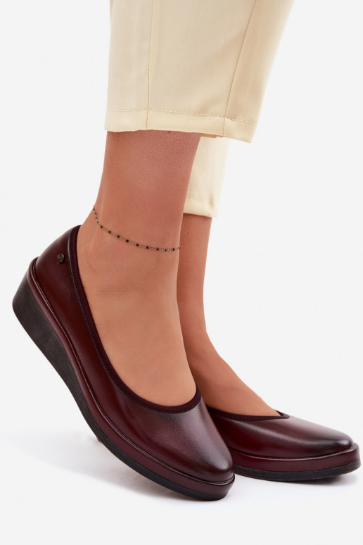 Oda batai Moteriškas su platforma Vinceza 39987 bordo spalvos