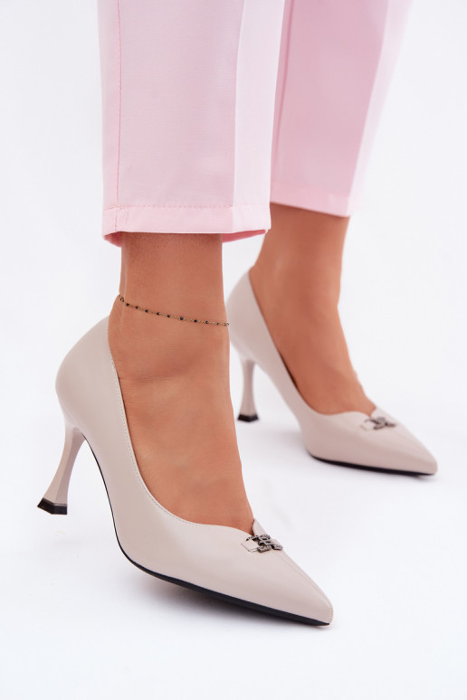 aukštakulniai bateliai Su puošniais Detalem Vinceza 62291 pilkos spalvos