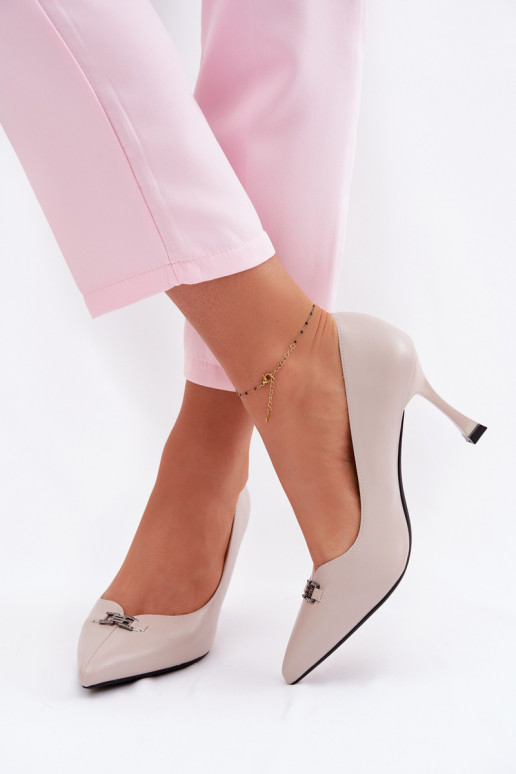 aukštakulniai bateliai Su puošniais Detalem Vinceza 62291 pilkos spalvos