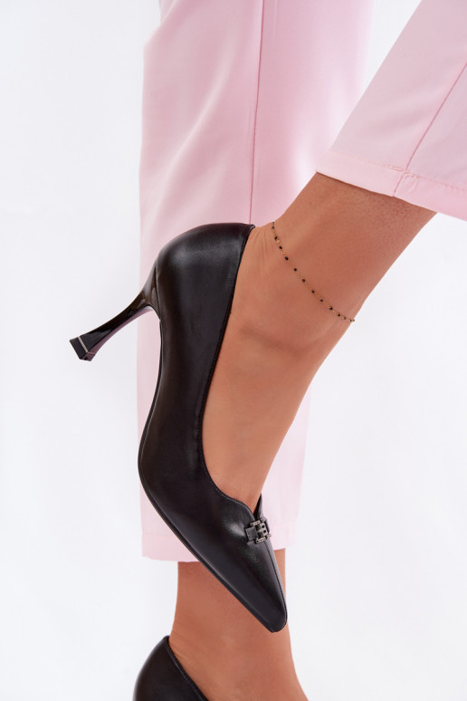 aukštakulniai bateliai Su puošniais Detalem Vinceza 62291 juodos spalvos