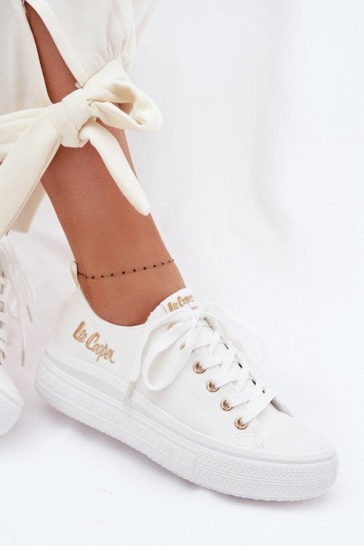 laisvalaikio batai su platforma Lee Cooper LCIN-26-44-4482 baltos spalvos