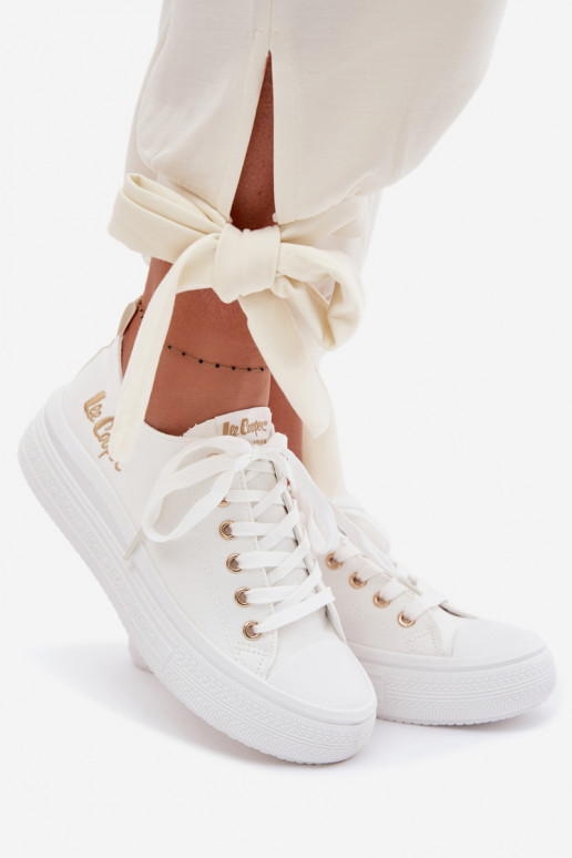 laisvalaikio batai su platforma Lee Cooper LCIN-26-44-4482 baltos spalvos