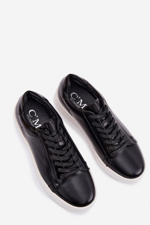 Sneakers modelio batai vyrams iš eko odos juodos spalvos Velton