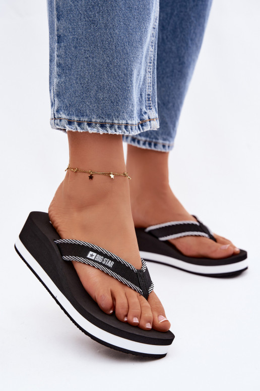 Šlepetės Šlepetės Moteriškas su platforma Big Star NN274A727 juodos spalvos