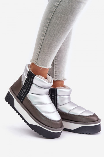 Žemas sniego batai Ant storo pado D.Franklin DFSH371010 sidabro spalvos 2