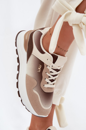 Sneakers modelio batai Moteriškas su platforma rudos spalvos Lelmira 2