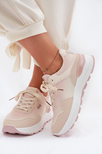 Sneakers modelio batai Moteriškas su platforma smėlio spalvos Lelmira
