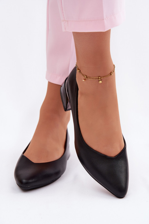 Balerinos Ant žemo kulno Vinceza 62280 juodos spalvos