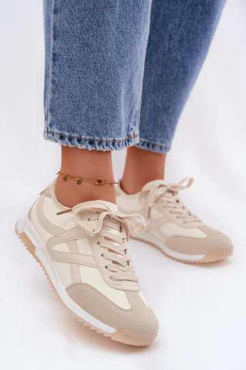 Sneakers modelio batai Moteriškas Vinceza 11674 smėlio spalvos 2