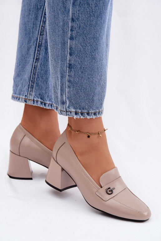 Oda batai Moteriškas su kulniukais Vinceza 18119 smėlio spalvos