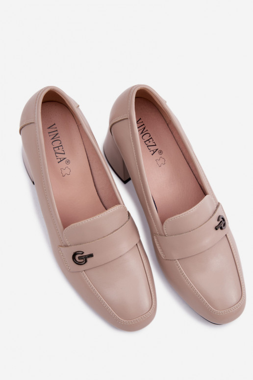 Oda batai Moteriškas su kulniukais Vinceza 18119 smėlio spalvos