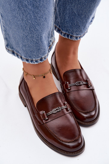 moteriški mokasinai Oda Vinceza 18132 rudos spalvos