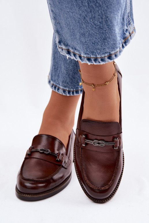 moteriški mokasinai Oda Vinceza 18132 rudos spalvos