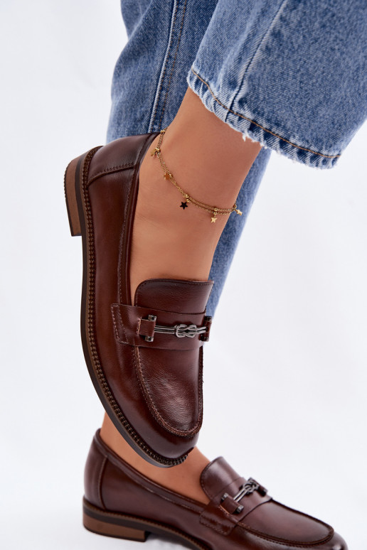 moteriški mokasinai Oda Vinceza 18132 rudos spalvos