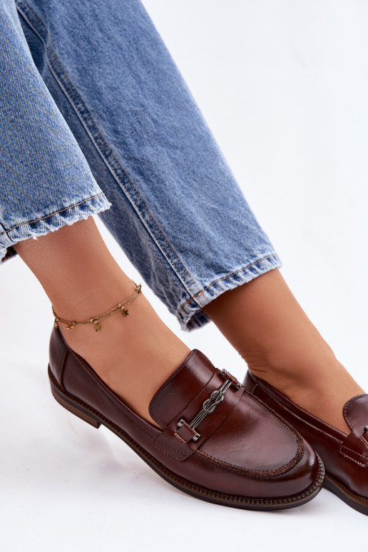 moteriški mokasinai Oda Vinceza 18132 rudos spalvos