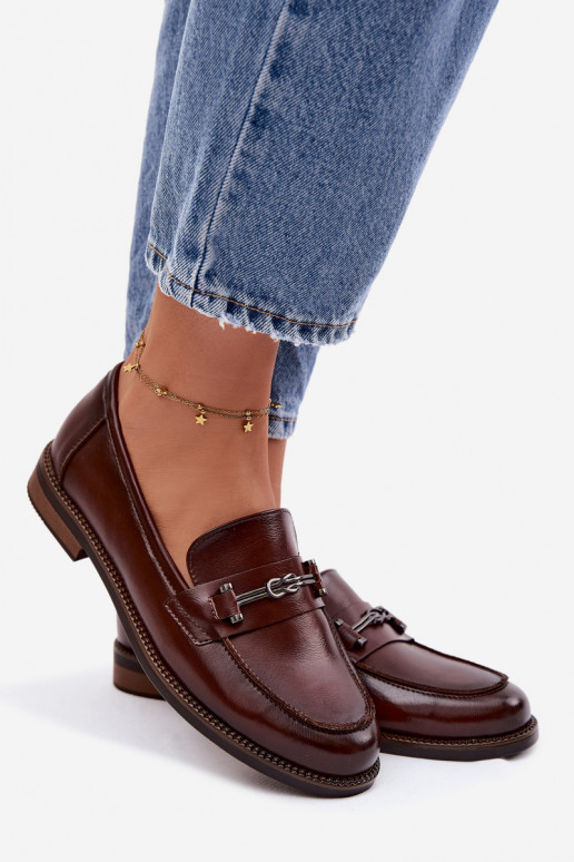 moteriški mokasinai Oda Vinceza 18132 rudos spalvos