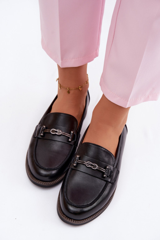 moteriški mokasinai Oda Vinceza 18132 juodos spalvos