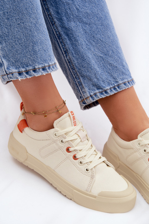 Laisvalaikio bateliai Big Star NN274445 Memory Foam System smėlio spalvos