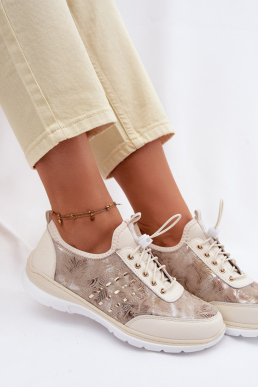 Raštuotas Oda batai Moteriškas D&A GR61-5990 smėlio spalvos