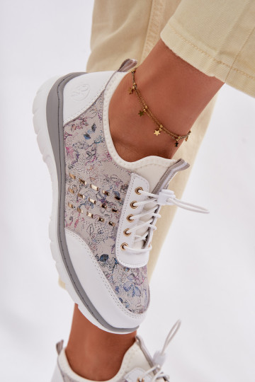 Raštuotas Oda batai Moteriškas D&A GR61-5990 baltos spalvos