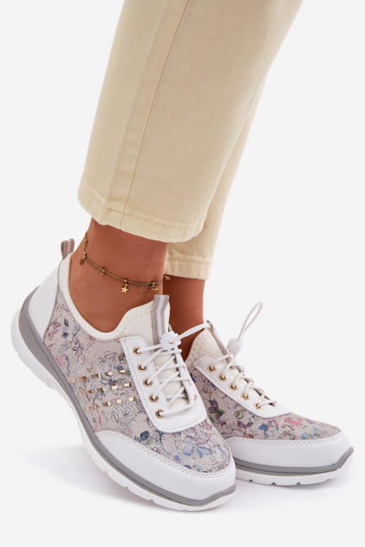 Raštuotas Oda batai Moteriškas D&A GR61-5990 baltos spalvos