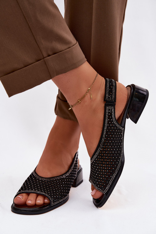 Dekoruotos Ažūrinės basutės Moteriškas iš zomšos Klocke D&A CR61-3131 juodos spalvos