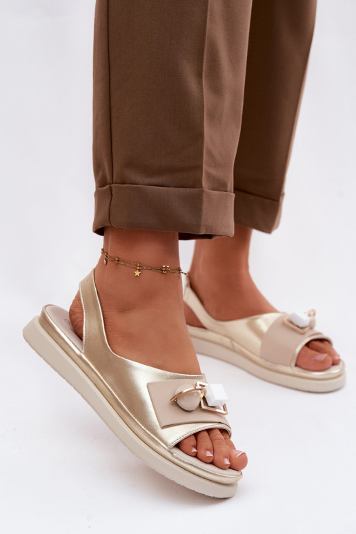 Moteriškos basutės Moteriškas su ornamentais D&A GR61-5932 aukso spalvos