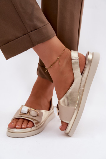 Moteriškos basutės Moteriškas su ornamentais D&A GR61-5932 aukso spalvos 2