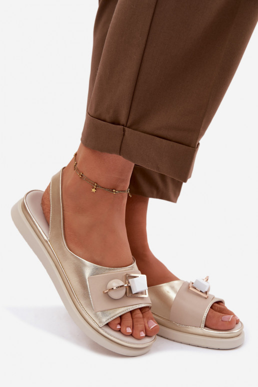 Moteriškos basutės Moteriškas su ornamentais D&A GR61-5932 aukso spalvos