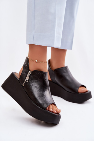Oda Platforminės basutės Zazoo 1792 juodos spalvos 2