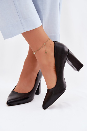 Bateliai su kulniukais iš eko odos Sergio Leone PB216 juodos spalvos 2