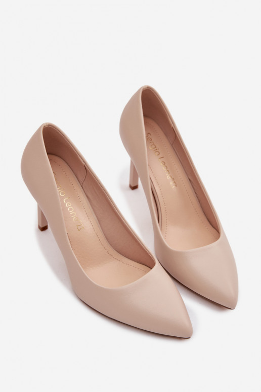 Eko Oda aukštakulniai bateliai Sergio Leone 1339 dramblio kaulo spalvos