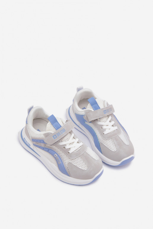 batai Vaikiški sportbačiai Big Star TT374153 HI-POLY SYSTEM Baltos-mėlynos spalvos