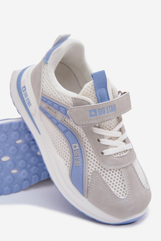 batai Vaikiški sportbačiai Big Star TT374153 HI-POLY SYSTEM Baltos-mėlynos spalvos