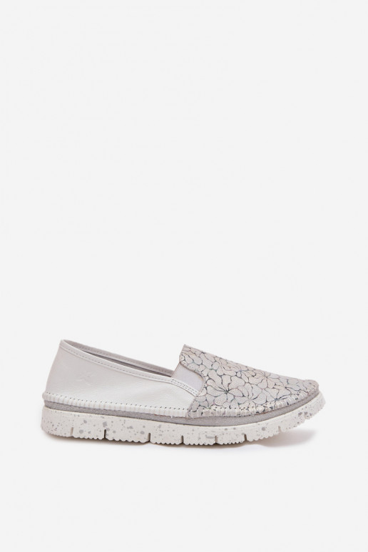 Moteriški odiniai užsegami batai Tai turiciejka 03512-70 Baltos-sidabro spalvos